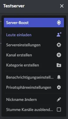Servereinstellungen