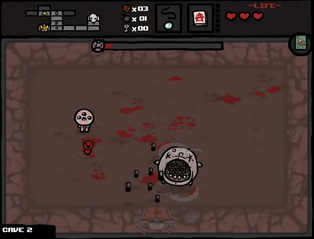 In The Binding of Isaac erhält Isaacs Mutter von einer Stimme den Auftrag, ihn zu töten