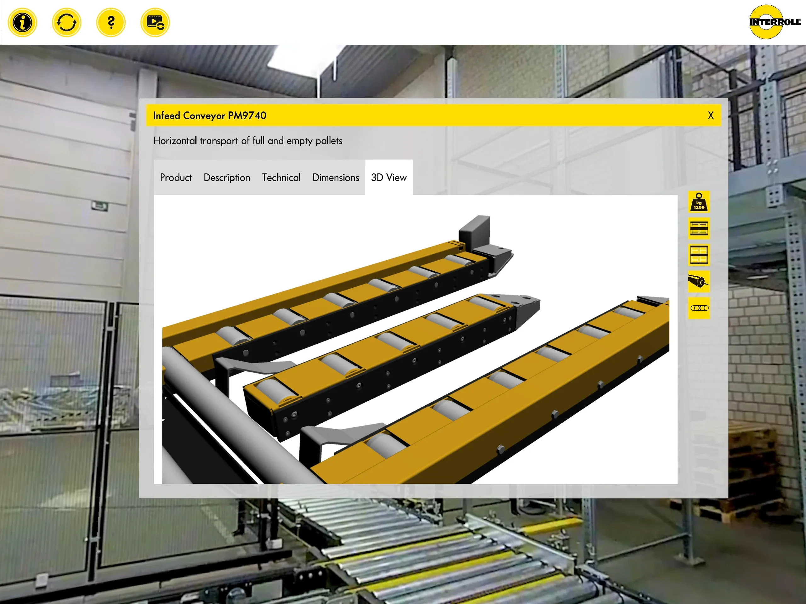 Komplexe Systeme wie der Infeed Conveyor PM9740 lassen sich intuitiv drehen, zoomen und im Detail verstehen.