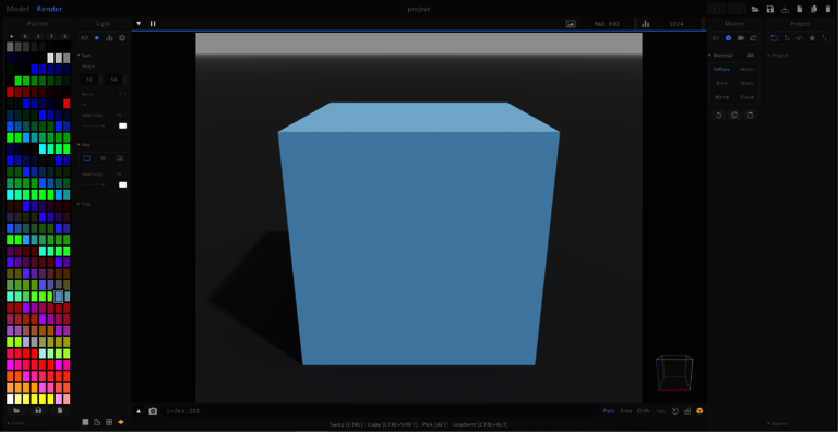 Arbeitsplatz-im-Render-Modus Arbeitsplatz im Modus Render