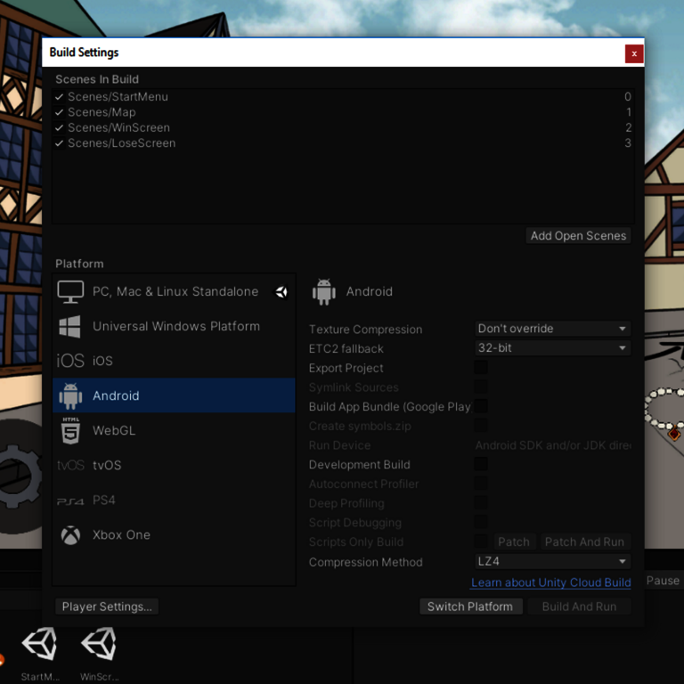 Build-Settings-in-Unity Build Settings in Unity