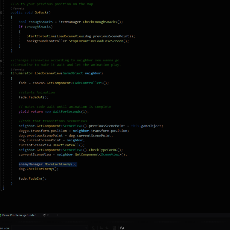 Aufruf-der-Methode-um-Hundefänger-zu-bewegen Aufruf der Methode, um alle Hundefänger zu bewegen