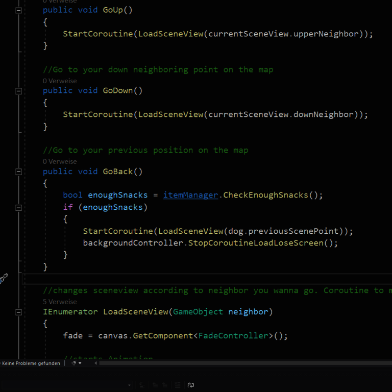 Flucht-Methode-in-Visual-Studio Fluchtmethode des Hundes in Visual Studio