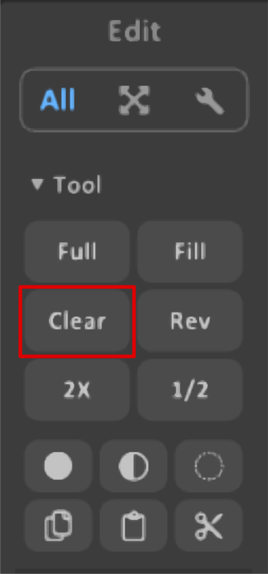 Option-Clear-im-Bereich-Edit Die Option Clear im Bereich Edit rot umrandet